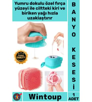 #Kesesi Silikon Çift Taraflı Gözenek Temizleyici Kir Arındırıcı Duş Jeli Hazneli Banyo Masaj Kesesi