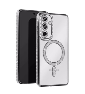 Samsung Galaxy A56 Joke Simli Magneticsafe Kılıf - Gümüş