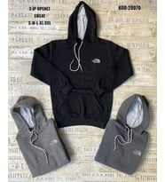 Erkek Fermuarsız Kapşonlu Sweatshirt Siyah Renk