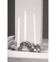 Dalga Şeklinde 3 Delikli Mumluk Masa ve Ev Dekorasyonu