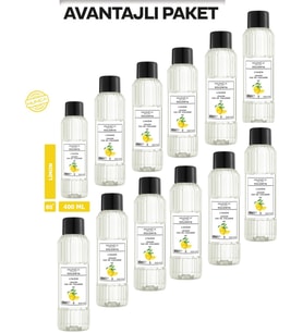 Limon Kolonyası 2Lİ SET- 80 Derece Pet Şişe 400 ml 12 ADET