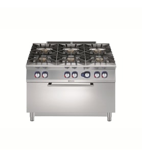 Electrolux Professional E9GCGL6CLM 6 Ocak-10kw G.kuzine+geniş Fırın-1200mm ,391016