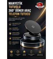 Vakumlu Vantuzlu Manyetik Telefon Tutucu 360° Döner Stand