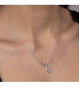 SWAROVSKİ TAŞLI RİTİM 925 AYAR GÜMÜŞ KOLYE