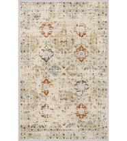 Eliana Home Baskılı, Yıkanabilir Kaymaz Taban Salon Halısı LNA1012 100x150 cm (Bej)