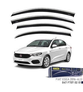 Niken Kromlu Cam Rüzgarlığı Fiat Egea 2016-2022 ile uyumlu
