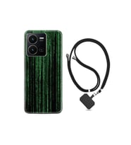 Vivo Y35 Kılıf Ipli Boyun Askılı Desenli Silikon Matrix 1321