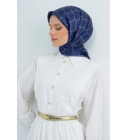 Armine Saf İpek Sura Eşarp-2026 İlkbahar-Yaz- 953800D (Saks)