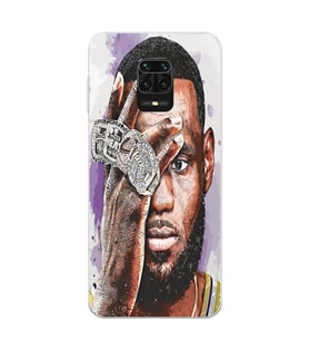 Xiaomi Redmi Note 9S - Redmi Note 9 PRO Uyumlu Lebron James Tasarımlı Şeffaf Telefon Kılıfı