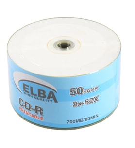 Elba CD-R 700MB-80MIN Printable 50li Shrink