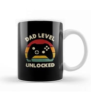 Dad Level Unlocked Gaming New Dad Baby Announcement Fathers Day Daddy To Be Video Game First Kupa Bardak Porselen