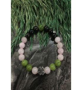 8 MM YEŞİM, PEMBE KUVARS, LAL DOĞALTAŞ BİLEKLİK
