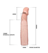 Protez pes kılıfı, takma penis kılıfı 5cm dolgulu masaj yağı hediyeli