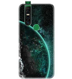 Infinix S5 Pro Kılıf Resimli Desenli Silikon Platinium Series Green World 1856