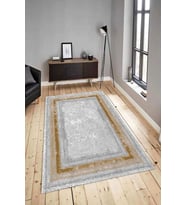 Dijital Baskılı Yıkanabilir Kaymaz Modern Renkli Salon Halısı Mutfak Halısı Yolluk ND-HY-1406 (Kahverengi)