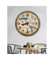 bilge Tasarım Retro Duvar Saati 40 x 40 CM (Karışık)