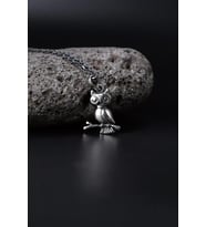 925 Ayar Gümüş Baykuş Figürlü Erkek Kolye Silver