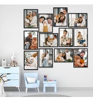 Kişiye Özel Fotoğraflı Çerçeve Görünümlü Mdf Tablo Seti 12 Parça
