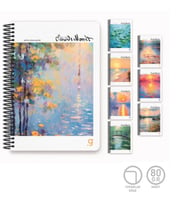 GIPTA MONET SPİRALLİ SERT KAPAK 17x24 100YP. ÇİZGİLİ DEFTER