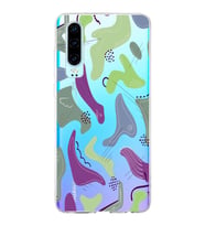 Huawei P30 Uyumlu Kapak Abstrackt Tasarımlı Şeffaf Silikon Kılıf
