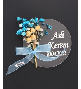 50 Adet 7cm Pleksi Magnet İsimli Söz Nişan Düğün Hediyesi (Karışık)