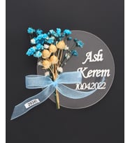 50 Adet 7cm Pleksi Magnet İsimli Söz Nişan Düğün Hediyesi (Karışık)