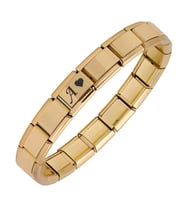 Fashion Way Harfli İtalyan Charm Bileklik Sarı Takı Akseuar