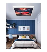 Şimşek Mcqueen Avize, 60x60 Çocuk Odası Avize, 60watt, estetik kare, Yapay Zeka Tasarım Avize, Uzay