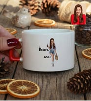 Kişiye Özel Karikatürlü İkon Lüks Fincan Doğum Günü Hediyesi