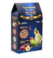 EuroGold Deluxe Blend Gerçek Elmalı Premium Paraket Yemi 1000 GR (Mavi)