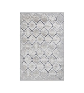 Eliana Home Baskılı, Yıkanabilir Kaymaz Taban Salon Halısı LNA0672 100x150 cm (Gri)
