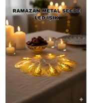 Mey İthalat® Secde Eden Adam Figürlü Ay Tasarımlı Ramazan Led Işık