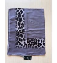 Soft Zarif Leopar Desenli Moda Trend Şal (Siyah-Gri)