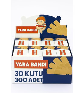 300 Adet Bez Yara Bandı (10'lu x 30 Paket)