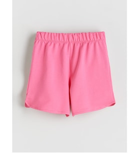 LCW baby Pembe Beli Lastikli Kız Bebek Şort