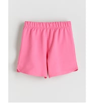 LCW baby Pembe Beli Lastikli Kız Bebek Şort