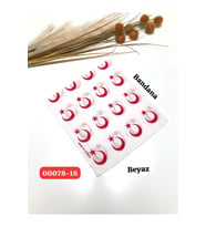 Türk Bayrağı Ay Yıldız Desenli Beyaz Renk Çok Amaçlı Bandana Fular %100 Cotton (Çok Renkli)