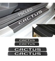 Cactus Karbon Kapı Eşiği Kaplama Sticker (4 Adet) zz22