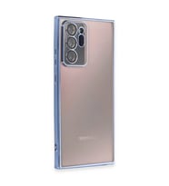Samsung Galaxy Note 20 Ultra Kılıf Razer Lensli Silikon - Açık Mavi
