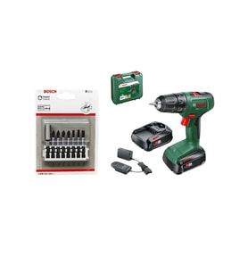 18v-40 2.0ah Çift Akülü Matkap + Vidalama Bits Uç Seti 8 Parça