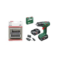 18v-40 2.0ah Çift Akülü Matkap + Vidalama Bits Uç Seti 8 Parça