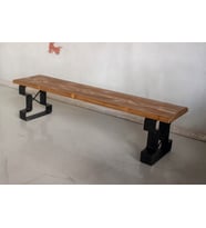 Bank Masif Ağaç Ahşap Bank 200cm BEYAZ ESKİTME LAMA AYAK
