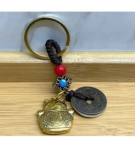 Metal Şans Ve Bereket Kedisi Anahtarlık Alk4453