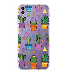 PrintiFy Honor 8C ile Uyumlu Water Color 4  Kamera Korumalı Şeffaf  Kılıf