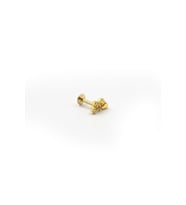 Gold Kalp Zirkon Taşlı Tragus Helix Piercing - Anti Alerjik, Kararma Yapmaz