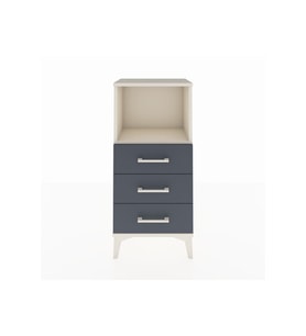 Arges Komodin Tek Raflı 3 Çekmeceli 44x30x96 Aytaşı-Antrasit