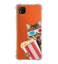 PrintiFy Xiaomi Redmi 10A Uyumlu Kedi 1 Baskılı Şeffaf Köşe Korumalı Antişok Kılıf