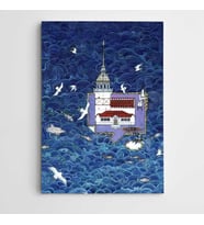 Kız Kulesi ve Martılar Sanat Kanvas Tablo