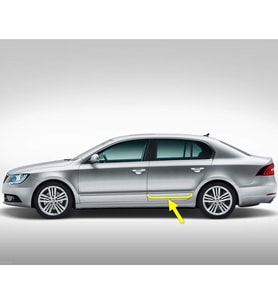 Skoda Superb 2 2014-2015 Sol Arka Kapı Krom Çıtası 3T0853753