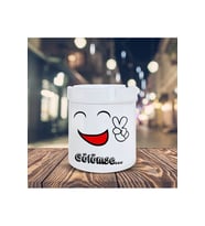 Gülümseyen Yüz Emojisi Baskılı Seramik Küllük Kül Tablası